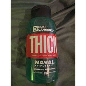 Duke Cannon Naval Diplomacy Thick Body Wash Aquatic & Bergamot Scent 17.5 oz
